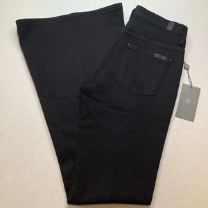 7 For All Mankind Jeans 25X33 Bell Bottom Black NWT